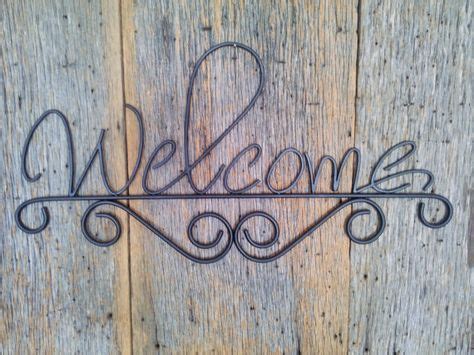 Wrought Iron Metal Welcome Signs